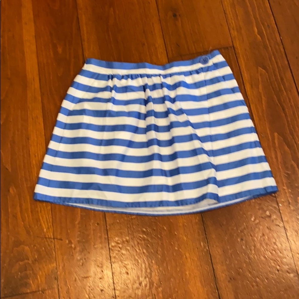 Lilly Pulitzer blue and white striped skirt